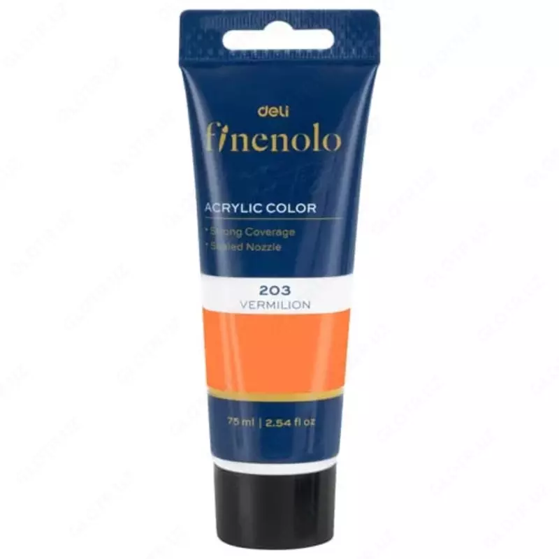 Badiiy akril boyoq № 203 Deli Finenolo  75 ml  naycha (Art. - 75-VR-EC) Qizil/qizil