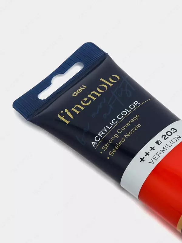   Badiiy akril boyoq № 203 Deli Finenolo  75 ml  naycha (Art. - 75-VR-EC) Qizil/qizil