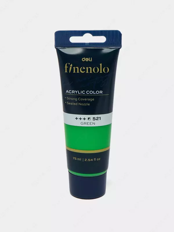 Badiiy akril boyoq № 521 Deli Finenolo  75 ml  kolba (Art. - 75-GN-EC) Ochiq/Yashil