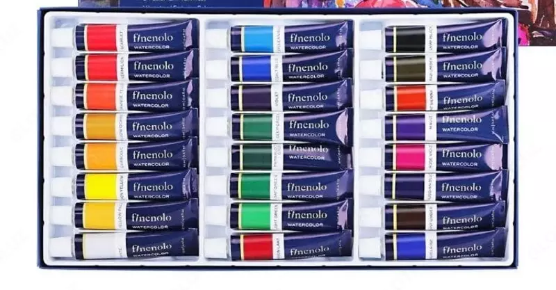  Художественные акварельные краски Deli Finenolo  туба  24 цв.  12 мл. (Арт. - 19-24-EC) - 