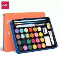 Художественный набор акварельных красок Deli аксессуары  36 цв.  металлич. пенал (Арт. - 73936-36)