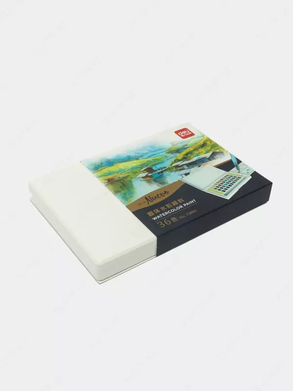   Акварель Deli Nuevo  с кисточкой  36 цв.  пласт. пенал (Арт. - 73890)