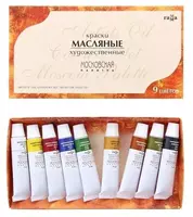 Dekorativ yog boyoqlari Gamma Moskva palitrasi  kolba  9 ml  9 rang  karta. paket (m. - 201008)
