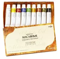  Dekorativ yog boyoqlari Gamma Moskva palitrasi  kolba  9 ml  9 rang  karta. paket (m. - 201008) - 