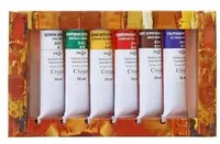  Декоративные масляные краски Гамма Студия  туба  18 мл  6 цв.  карт. уп. (Арт. - 201004) - 