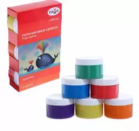Краски пальчиковые Мультики Классические  6 цв  50 мл  карт. уп. (Арт. - 180120213)
