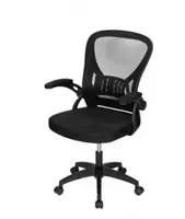 Офисное кресло Deli сетчатая спинка  регулируемые подлокотники  нагрузка 120 кг (Арт. - 4504) Черное