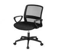 Офисное кресло Deli сетчатая спинка  нагрузка 120 кг (Арт. - 4507) Черное