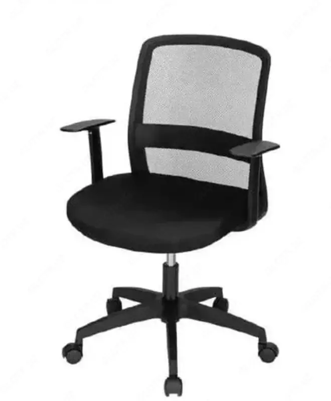 Офисное кресло Deli сетчатая спинка  нагрузка 120 кг (Арт. - 4508) Черное