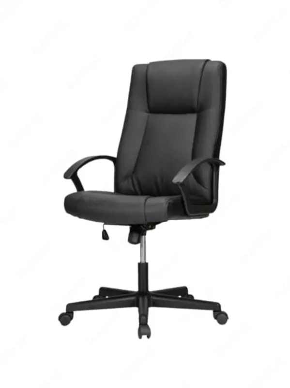 Офисное мягкое кресло Deli экокожа  нагрузка 120 кг (Арт. - 4513) Черное