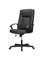 Офисное мягкое кресло Deli экокожа  нагрузка 120 кг (Арт. - 4513) Черное