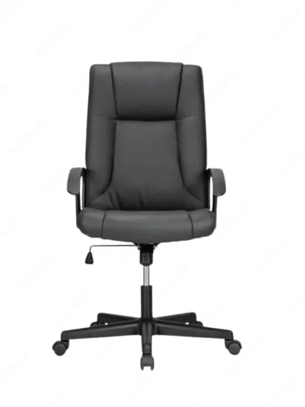  Офисное мягкое кресло Deli экокожа  нагрузка 120 кг (Арт. - 4513) Черное - 