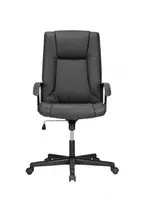  Офисное мягкое кресло Deli экокожа  нагрузка 120 кг (Арт. - 4513) Черное - 