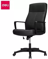 Ofis yumshoq kreslosi Deli eko-charmi  yuki 120 kg (Art. - 4519) Qora