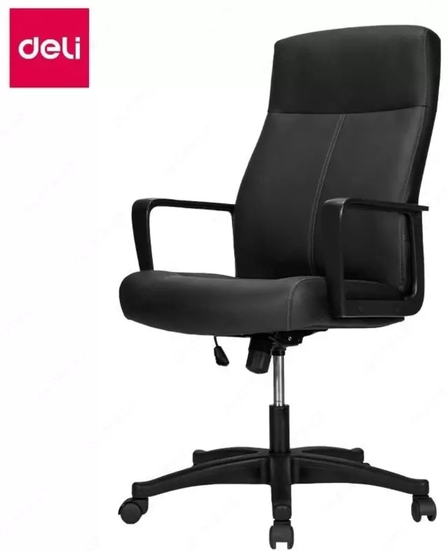 Ofis yumshoq kreslosi Deli eko-charmi  yuki 120 kg (Art. - 4519) Qora