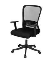 Офисное кресло Deli сетчатая спинка  нагрузка 120 кг (Арт. - 4523) Черное