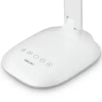   Настольная LED лампа DELI  снсорный вкл.  часы  8W  18 х 40 х 43 см (Арт. - 4325) Белая