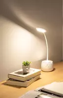  Настольная LED лампа DELI  сенсорный вкл.  органайзер  5W (Арт. - 4326) Белая Только в розницу