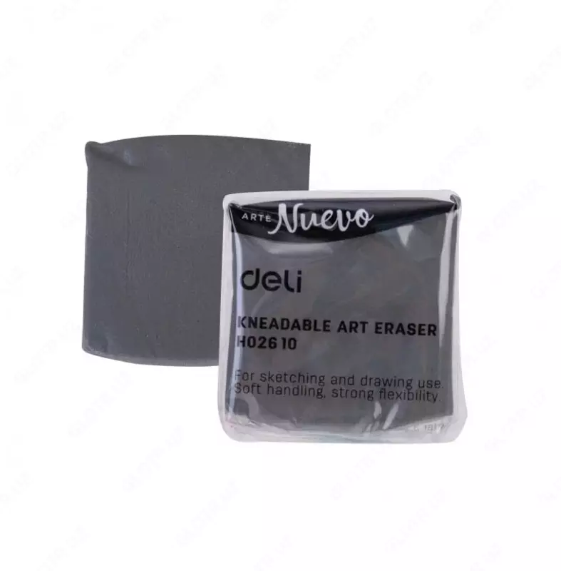 Ластик-клячка Deli ARTE NUEVO  42x42x12 мм  инд. ПВХ уп. (Арт. - 02610-EH) Темно/серый