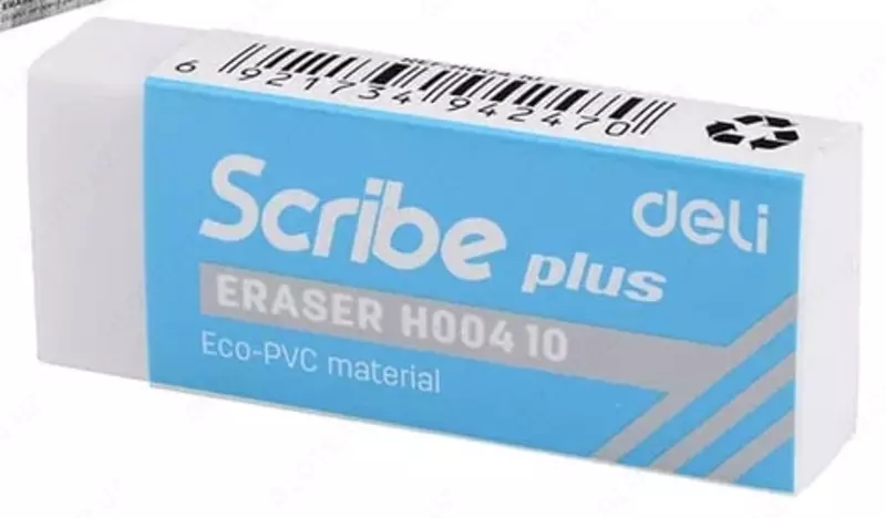 Корректирующий ластик Deli Scribe Plus  60 х 24 х 12 мм  инд. уп. (Арт. - 00410-EH) Белый