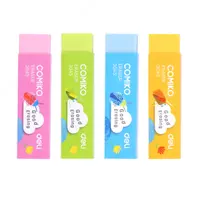  Корректирующий ластик Deli Comiko  60 х 15 х 15 мм  блистер  4 шт. (Арт. - 3045-MT-E) Цветное ассорти - 