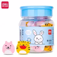 Корректирующий ластик Deli Animal Family   22 шт  туба (Арт. - 71055) Цветное ассорти