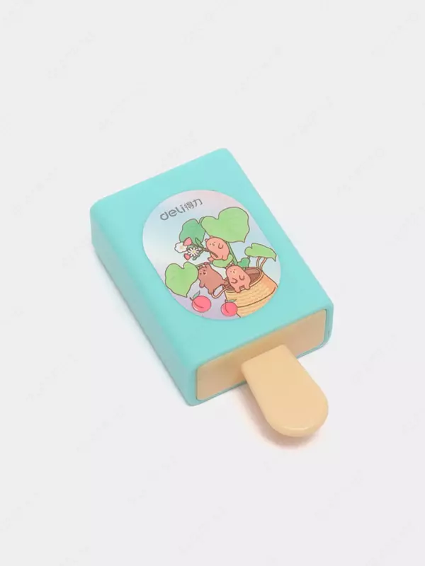  Корректирующий ластик Deli Мороженое  67 х 35 х 18 мм  инд. пласт. уп. (Арт. - 71113) Цветное ассорти - 