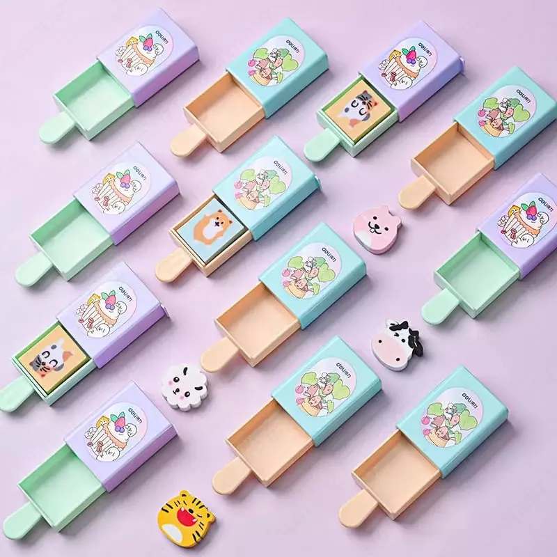  Корректирующий ластик Deli Мороженое  67 х 35 х 18 мм  инд. пласт. уп. (Арт. - 71113) Цветное ассорти OOO Smart Choice Kans