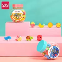 Корректирующий ластик Deli Magiczoo  20 шт  туба (Арт. - 7533) Цветное ассорти