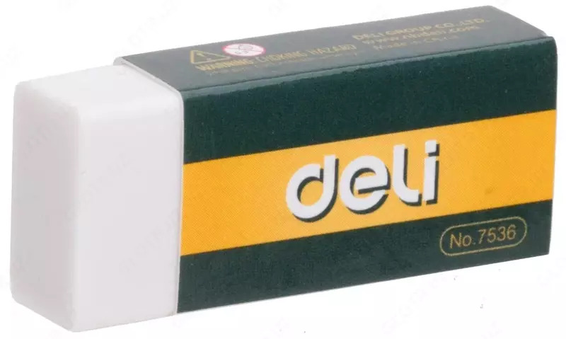 Корректирующий ластик Deli 2В  42 х 17 х 10 мм  инд. уп. (Арт. - 7536) Белый