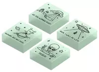 Tuzatuvchi lyuminestsent ochirgich Berlingo Aliens  28 x 28 x 12 mm  karta. paket (Art. - BLc_00610) Yashil