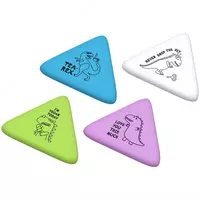 Корректирующий треугольный ластик Berlingo Dino  50 х 44 х 7 мм  инд. уп. (Арт. - BLc_00690) Цветное ассорти