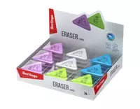   Корректирующий треугольный ластик Berlingo Dino  50 х 44 х 7 мм  инд. уп. (Арт. - BLc_00690) Цветное ассорти