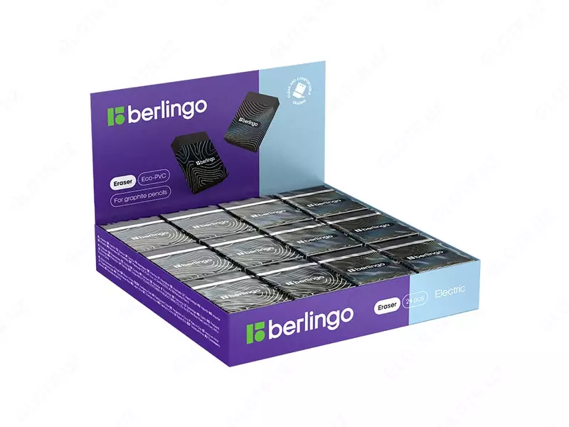   Корректирующий ластик Berlingo Electric  45 х 32 х 11 мм  карт. держатель (Арт. - BLc_00S17) Черный