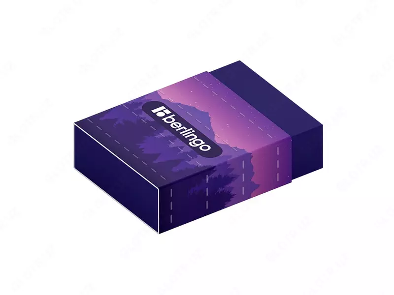  Корректирующий ластик Berlingo Scenic  45 х 32 х 11 мм  карт. держатель (Арт. - BLc_00S16) Цветное ассорти - 