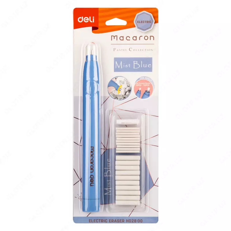  Корректирующий ластик-карандаш Deli Macaron  178 х 17 х 18 мм  уп. блистер (Арт. - 02800-EH) Цветное ассорти - 