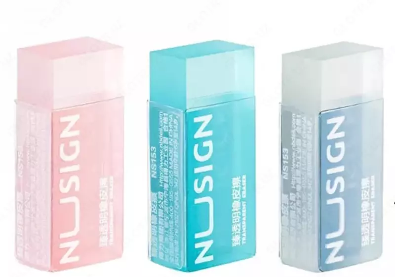 Корректирующий ластик Deli Nusign  105 х 42 х 18 мм  карт. держатель (Арт. - 153-NS) Цветное ассорти
