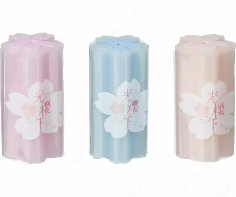 Корректирующий ластик Deli Sakura  22 х 22 х 55 мм  карт. уп. (Арт. - 71136) Цветное ассорти