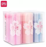  Корректирующий ластик Deli Sakura  22 х 22 х 55 мм  карт. уп. (Арт. - 71136) Цветное ассорти - 
