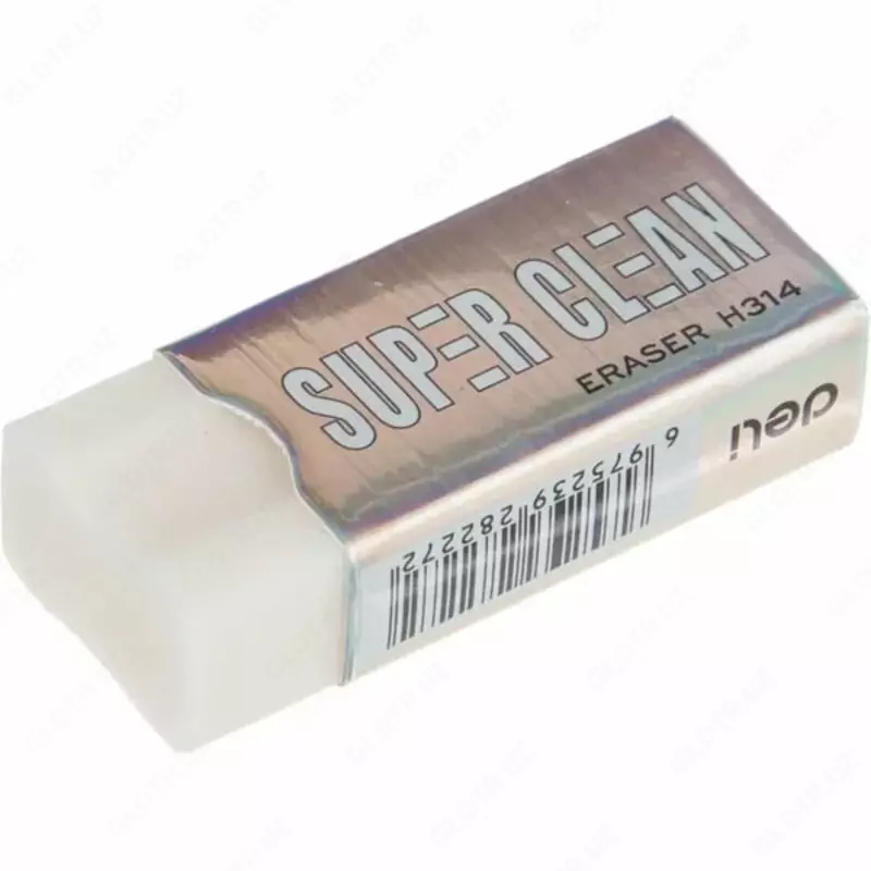 Корректирующий ластик Deli SuperClean  41 х 17 х 11 мм  карт. держатель (Арт. - 314-H) Белый