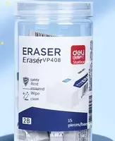  Корректирующий ластик Deli VP 408  42 х 17 х 10 мм  пластиковая туба  15 шт. (Арт. - 408-VP) Белый - 