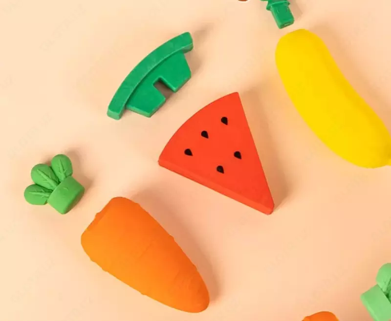  Корректирующий ластик Deli VP415  54 х 23 х 16 мм  карт. уп. 3 шт. (Арт. - 415-VP) Цветное ассорти - 