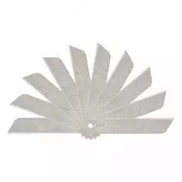 Сменные лезвия для канцелярского ножа Deli PRO металл  18 мм  уп. пласт. пенал  10 шт. (Арт. - 2011)