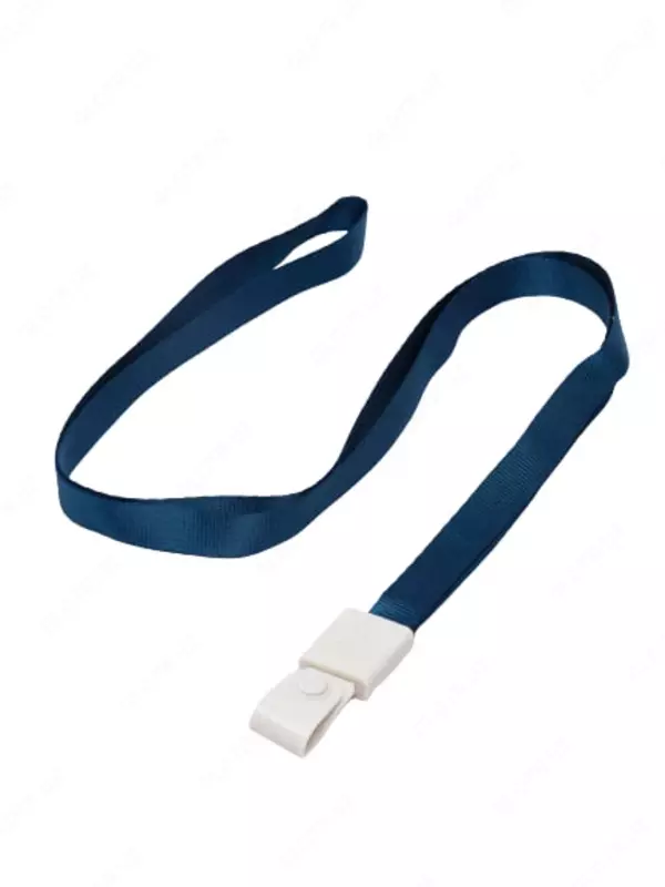 Лента для бейджа Deli нейлон  450 х 10 мм (Арт. - 8352bl) Синяя