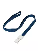 Лента для бейджа Deli нейлон  450 х 10 мм (Арт. - 8352bl) Синяя