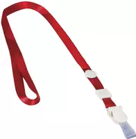 Лента для бейджа Deli нейлон  450 х 15 мм (Арт. - 8353rd) Красная