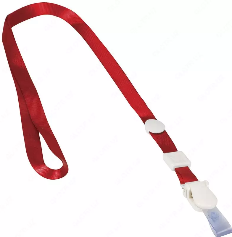 Лента для бейджа Deli нейлон  450 х 15 мм (Арт. - 8353rd) Красная