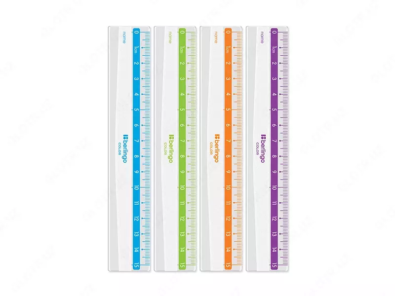Измерительная пластиковая линейка Berlingo Color  15 см  ПВХ чехол (Арт. - PR_10015-8) Прозрачная