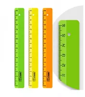   Измерительная пластиковая линейка Стамм Neon  16 см (Арт. - ЛН01) Неоновое ассорти
