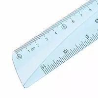  Измерительная пластиковая линейка Deli 20 см  ПВХ чехол (Арт. - 10-EH) Голубая - 